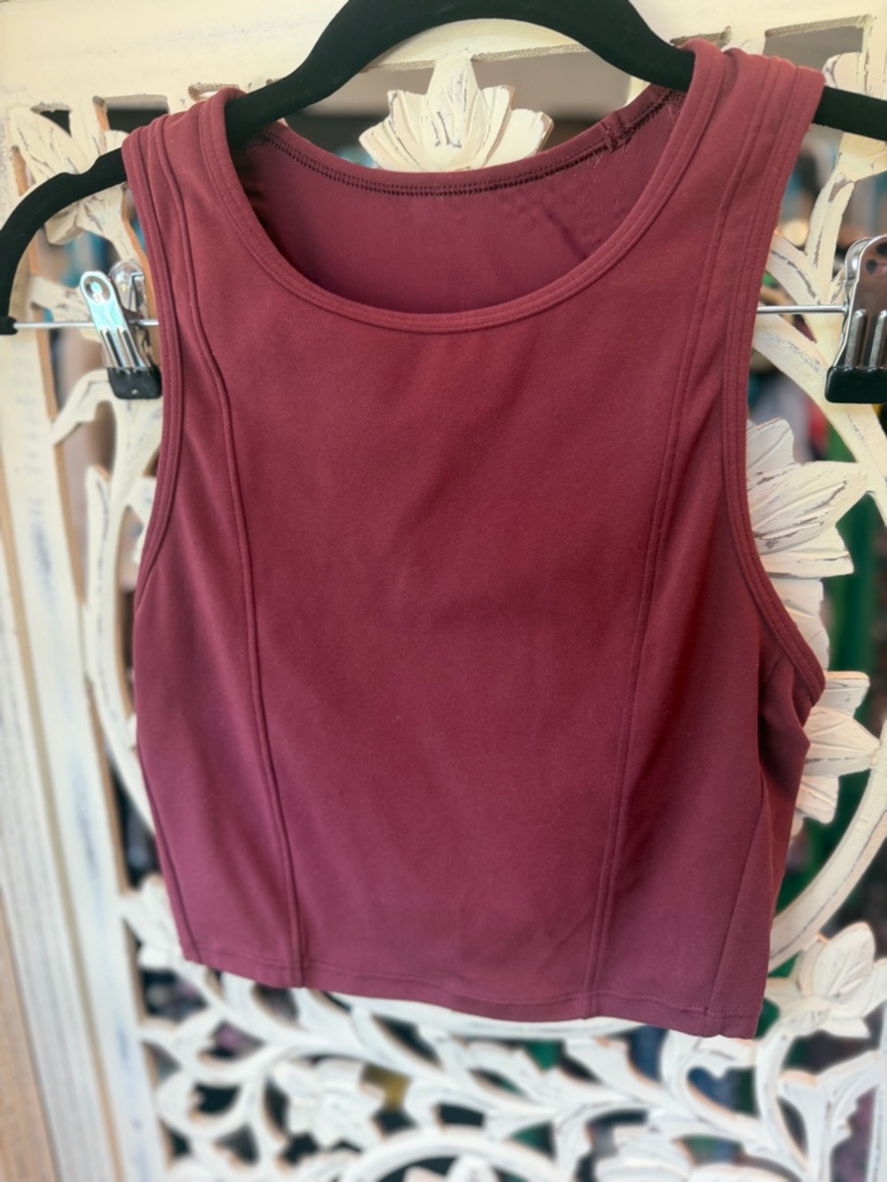 all in motion Burgundy Sleeveless Crop Tank